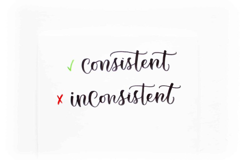 consistent vs inconsistent calligraphy