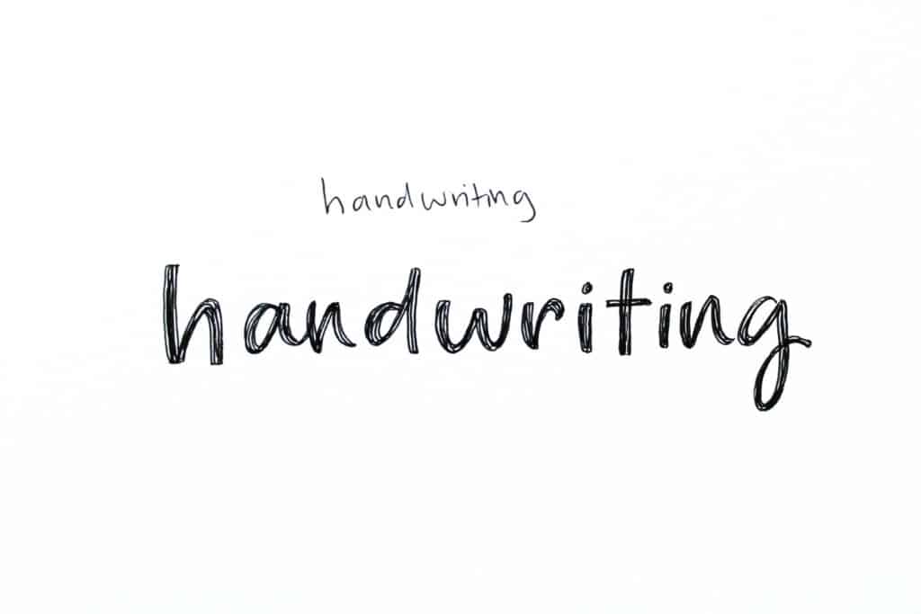 turning handwriting into hand lettering
