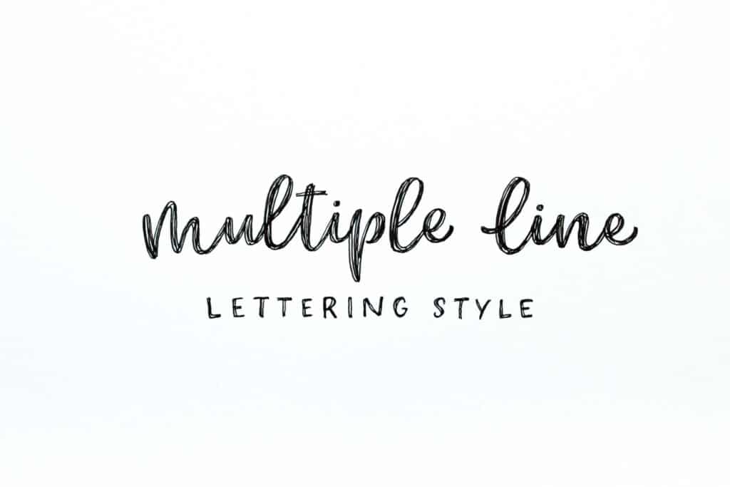 multiple line lettering style