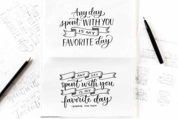 Lettering Side Design How to Design Lettering Layouts (6 Step Process) - By Heidi Grace