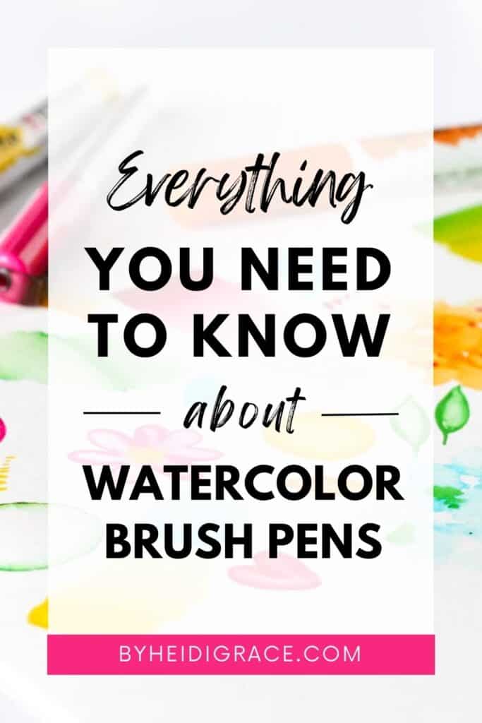 everything you need to know about watercolor brush pens