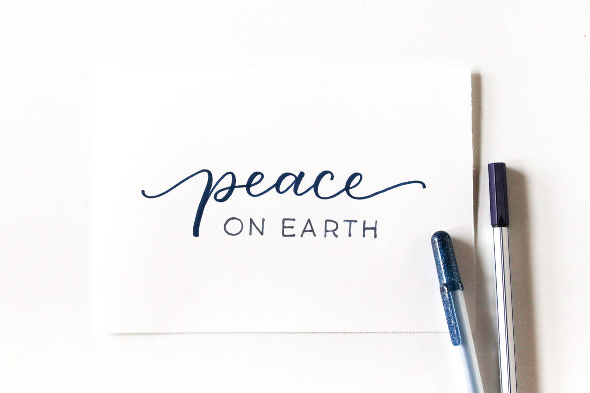 Peace on earth DIY Christmas card