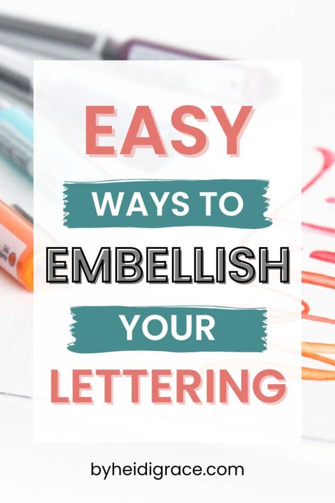 easy ways to embellish lettering