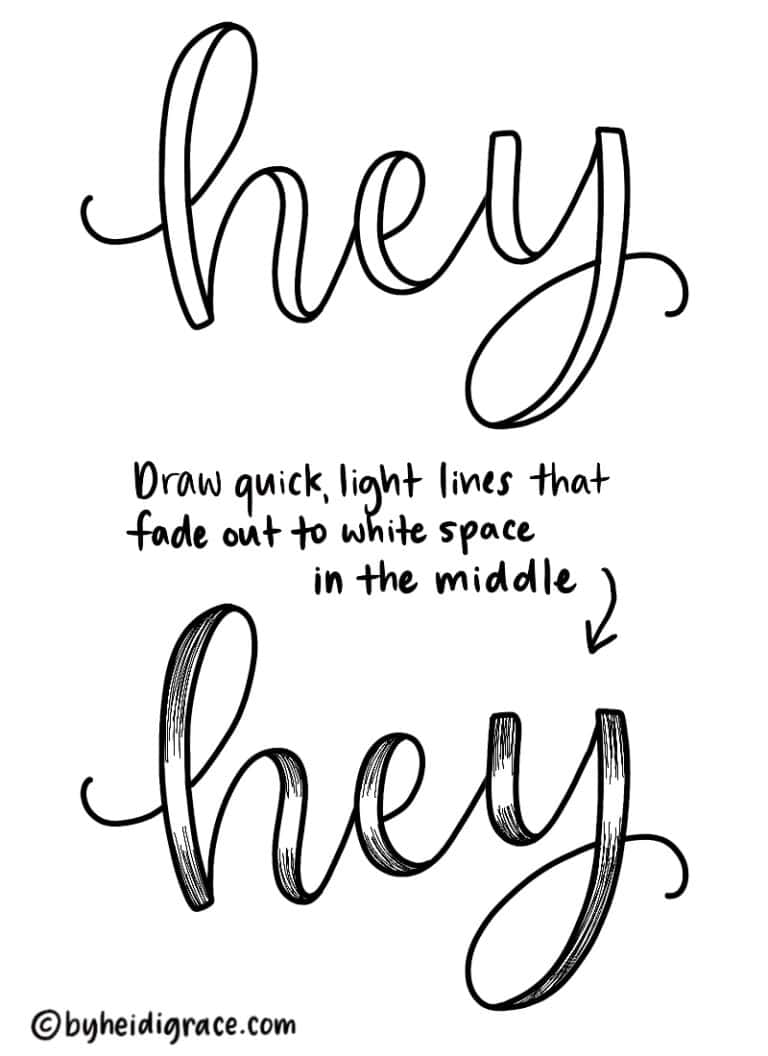 How to Do Calligraphy with ANY Pen (faux calligraphy tutorial) - By ...