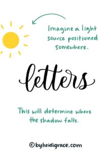 How to Easily Add Shadows to Lettering (9 ways!) - By Heidi Grace