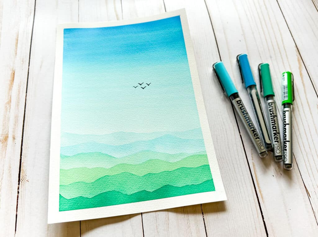 easy watercolor landscape painting