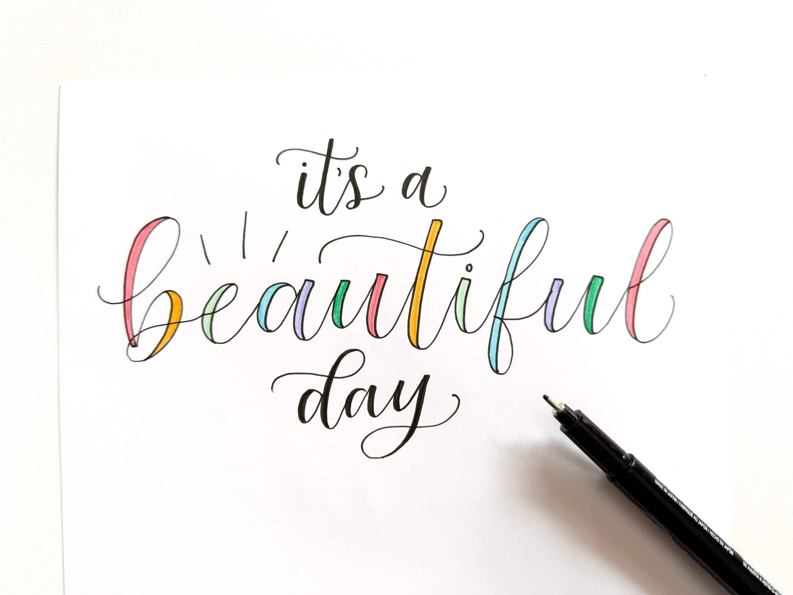 How to Do Calligraphy with ANY Pen (faux calligraphy tutorial)